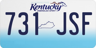 KY license plate 731JSF