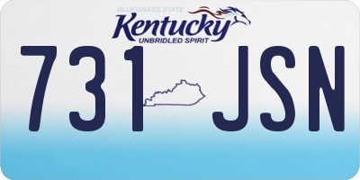 KY license plate 731JSN