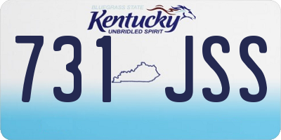 KY license plate 731JSS