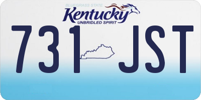 KY license plate 731JST