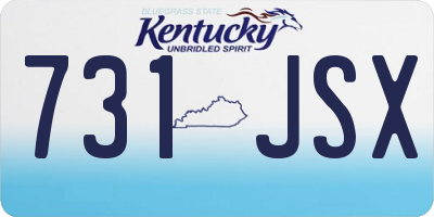 KY license plate 731JSX