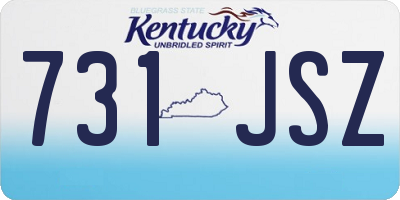 KY license plate 731JSZ