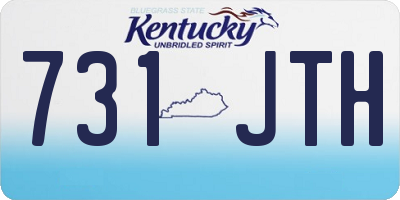 KY license plate 731JTH