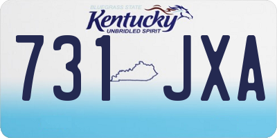 KY license plate 731JXA