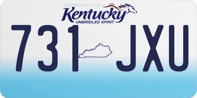 KY license plate 731JXU