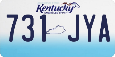 KY license plate 731JYA
