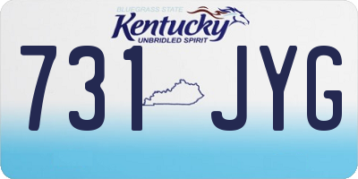 KY license plate 731JYG