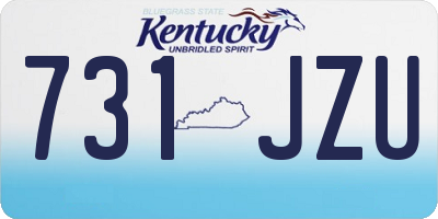 KY license plate 731JZU