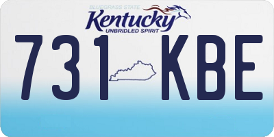 KY license plate 731KBE