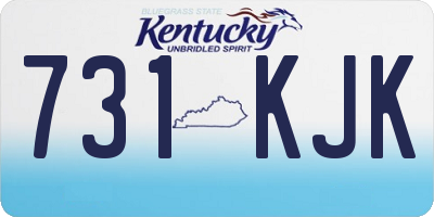 KY license plate 731KJK