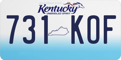 KY license plate 731KOF