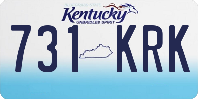 KY license plate 731KRK