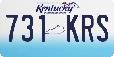 KY license plate 731KRS