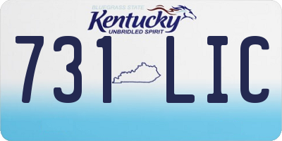 KY license plate 731LIC