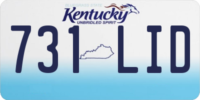 KY license plate 731LID