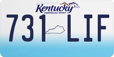KY license plate 731LIF