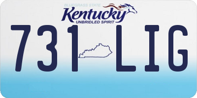 KY license plate 731LIG