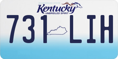 KY license plate 731LIH