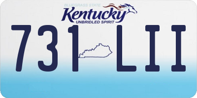 KY license plate 731LII