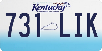 KY license plate 731LIK