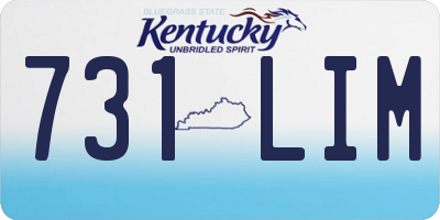 KY license plate 731LIM