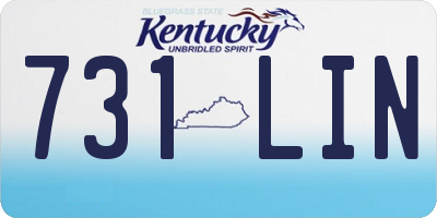 KY license plate 731LIN