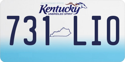 KY license plate 731LIO