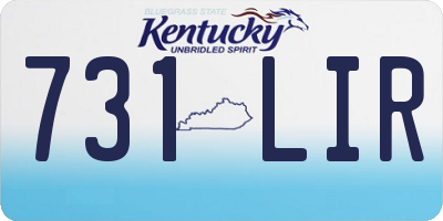KY license plate 731LIR