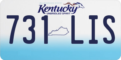 KY license plate 731LIS