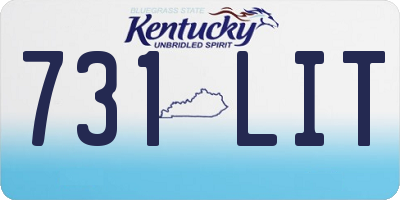 KY license plate 731LIT