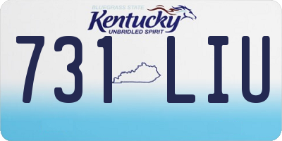 KY license plate 731LIU