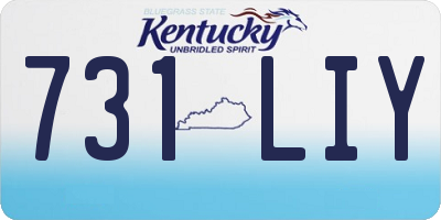 KY license plate 731LIY
