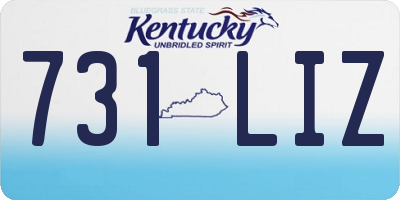 KY license plate 731LIZ
