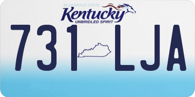 KY license plate 731LJA