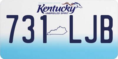 KY license plate 731LJB
