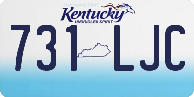 KY license plate 731LJC