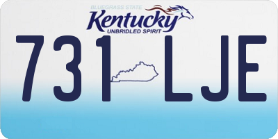 KY license plate 731LJE