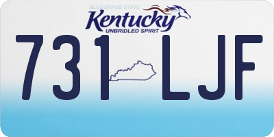 KY license plate 731LJF