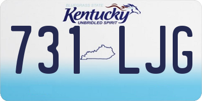 KY license plate 731LJG