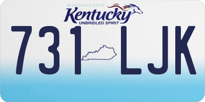 KY license plate 731LJK