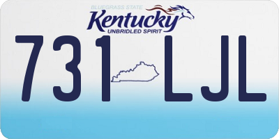 KY license plate 731LJL