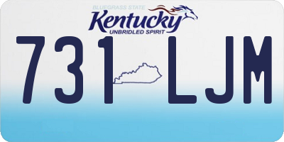 KY license plate 731LJM