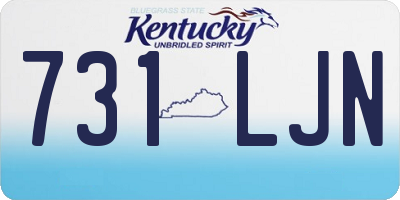 KY license plate 731LJN