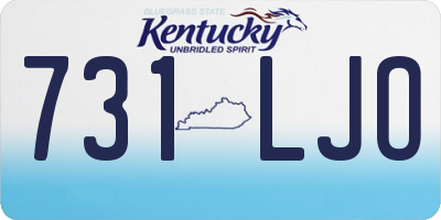 KY license plate 731LJO