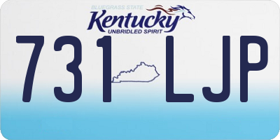 KY license plate 731LJP