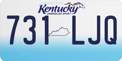 KY license plate 731LJQ