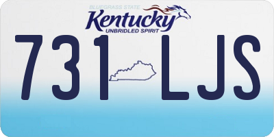 KY license plate 731LJS