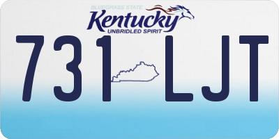 KY license plate 731LJT