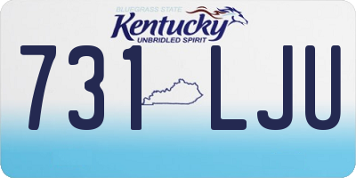 KY license plate 731LJU