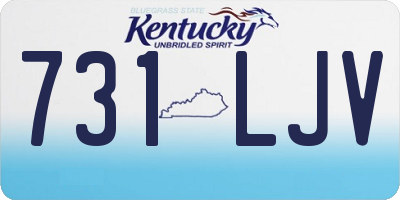 KY license plate 731LJV